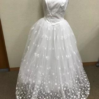 ★美品★ ウェディングドレス WATABE 花柄 結婚式 床に着...