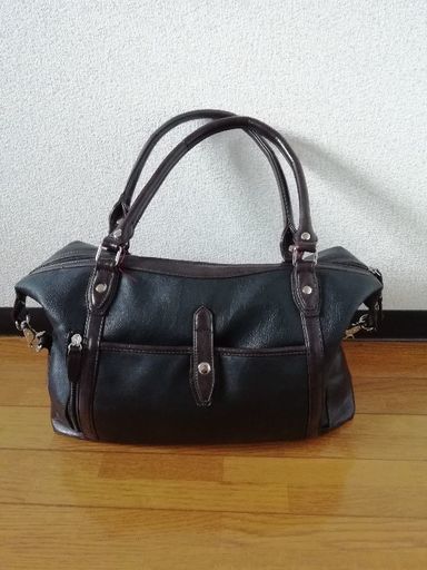 JunRed フェイクレザーボストンバッグ