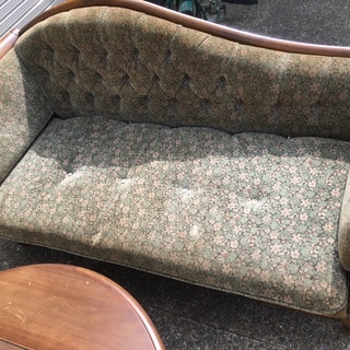 【大処分SALE】カリモクのアンティークな応接セット♪　ソファ　テーブル　椅子の画像