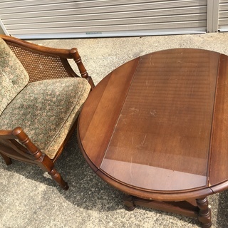 【大処分SALE】カリモクのアンティークな応接セット♪　ソファ　テーブル　椅子の画像