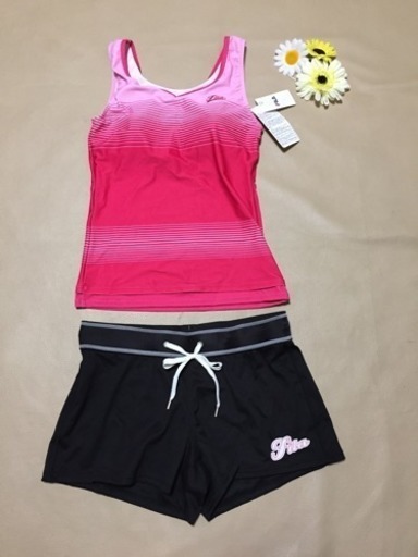 【新品】FILA レディース水着 水着セット 水着3点 セットピンク 11号