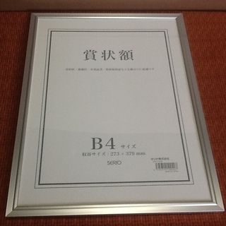 【1つ200円】未使用品のアルミ枠の賞状額(B４サイズ)　セリオ...