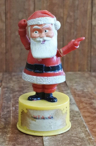 ■サンタクロース★プッシュパペット★クリスマス★ヴィンテージ★ビンテージ★アンティーク★アメリカン雑貨★アメトイ★おもちゃ