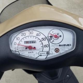 販売済み　29年式　スズキ　レッツ4　2022km ベージュ　の画像