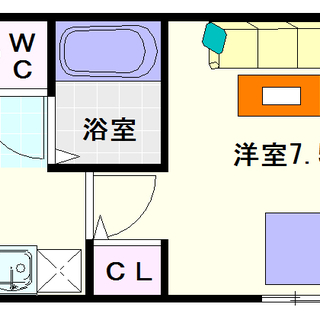 【フェリーチェ難波オーべスト】7号タイプ！1Ｋタイプ！難波まで自...