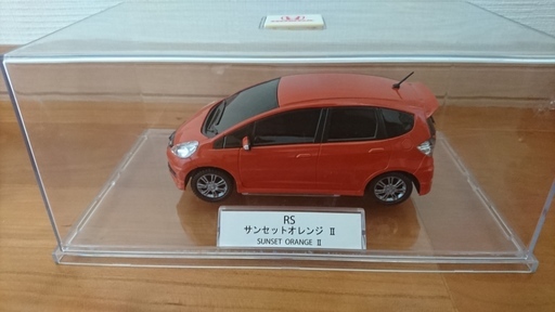 ホンダ 旧型フィット RS サンプル模型 非売品 サンセットオレンジ FIT HONDA