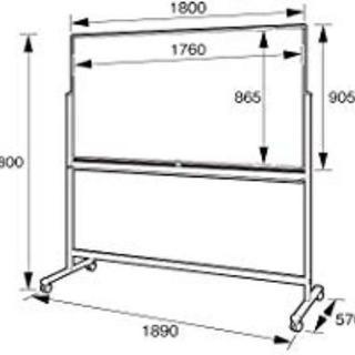 両面T字脚付きホワイトボードを譲ります

の画像