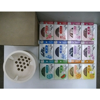 札幌 未使用新品!【アロマ蚊取り線香12種と素焼きの香炉】香 テ...