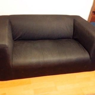 IKEA ソファ 黒の画像