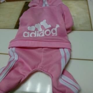 ドッグウェア グレー adidog 、パーカー 犬服 可愛い服