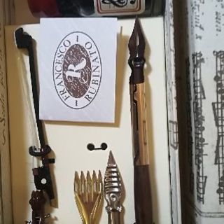 新品　ルビナート　万年筆　セット　楽器　ヴァイオリン　イタリア製　譜面　レアの画像