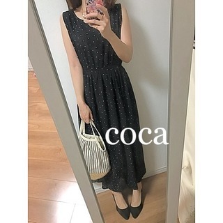 ☆coca☆コカ  ドット柄マキシワンピースの画像