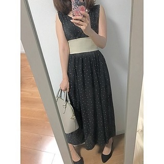 ☆coca☆コカ  ドット柄マキシワンピースの画像