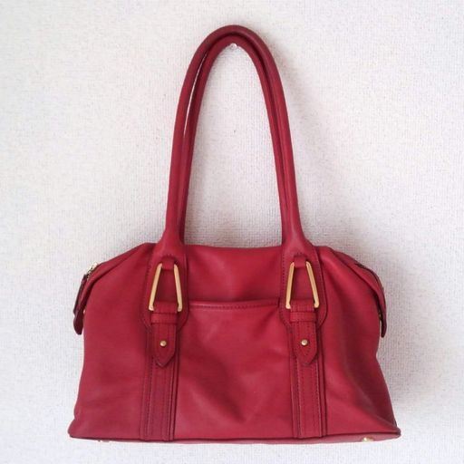 値下げ⤵ コールハーン レディース ショルダーバッグ 2008/秋コレクション「スモール･ジップ･サッチェ」col.ラッカー･レッド