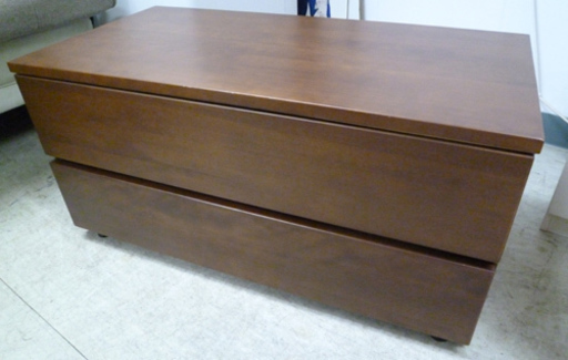 無印良品 2段ローチェスト ダークブラウン/こげ茶 無印 南12条店