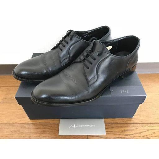 alfredoBANNISTER　手染プレーントゥシューズ　ブラック　26.5