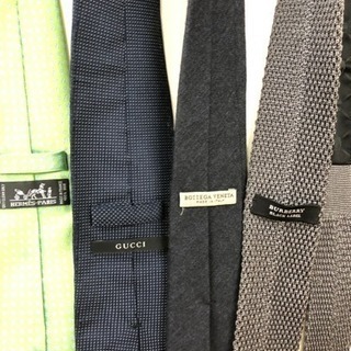 【ブランドネクタイ】エルメス、グッチ、ボッテガ、バーバリーのセットの画像