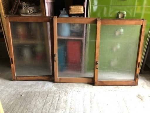 窓枠 窓ガラス 古民家 1枚 DIYに アンティークガラス 昭和レトロ (よー