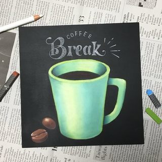チョークアートのワークショップ開催