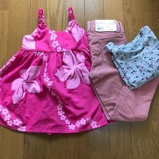 女児 未使用！パンツ& 数回着用 RJC ハワイアン🌺ワンピ…着...