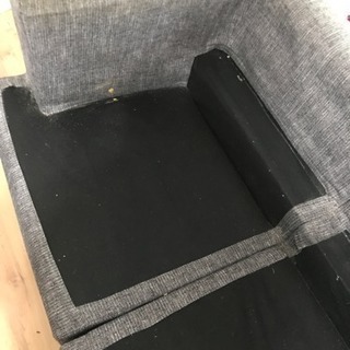 (取り引き中)3人掛け用 オットマン付き ソファー  中古 無料の画像