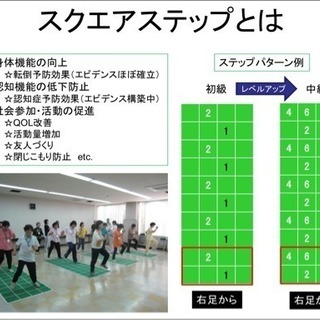 歩く脳トレ 介護予防  スクエアステップ