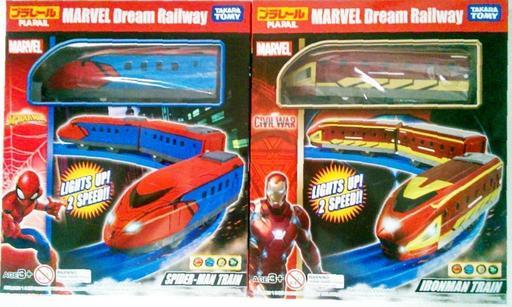 プラレール MARVEL Dream Railway IRONMAN TRAIN & SPIDER-MAN TRAIN【未開封品】