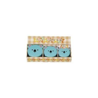 わくわくアニマル　保存容器3個組ブルー コアラ【新品未使用】の画像