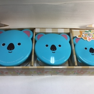 わくわくアニマル　保存容器3個組ブルー コアラ【新品未使用】の画像