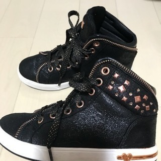 女の子用 ハイカットスニーカー 19cmの画像