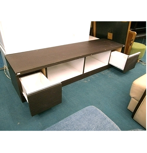 札幌 訳アリ特価品!【大型TV対応TVボード】幅160cm ダークブラウン/DBR ローボード TV台 テレビ台 本郷店