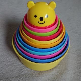取引中 プーさん 重ねるコップ