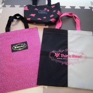 未使用！　Think Bee! （シンクビー！）①　フラージェビーズ　ミニポーチ ＋おまけバック4点（非売品）（投稿管理番号：10）の画像