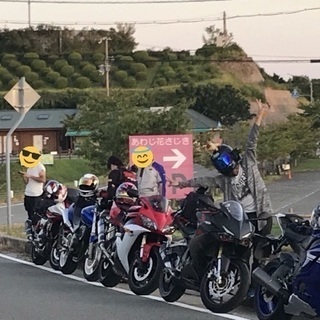 バイクでツーリング - 友達