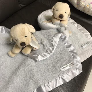 ベアフットドリームスのぬいぐるみ付きミニブランケットの画像