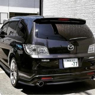 6ATの稀少ターボ☆外20インチ/ローダウン/外マフラー/前横後カメラ/電動自動リアゲート+両側自動スライドドア/MPV 2.3T/Wモニター/BOSEサウンドシステム/LY3P/エアロ他改造多数の画像