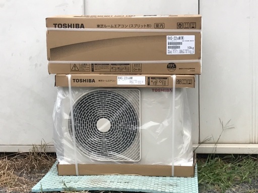 1新品 東芝エアコンRAS-2258Mホワイト 冷暖房 6畳用 保証書付 2018年製