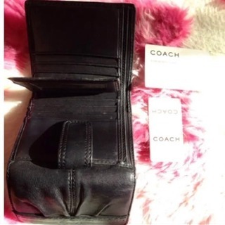 coach コーチ 三つ折り？財布  黒 ブラックの画像