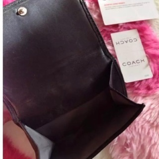 coach コーチ 三つ折り？財布  黒 ブラックの画像