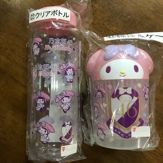 セブン×乃木坂46×マイメロ未開封クリアボトル＋綿棒ケース