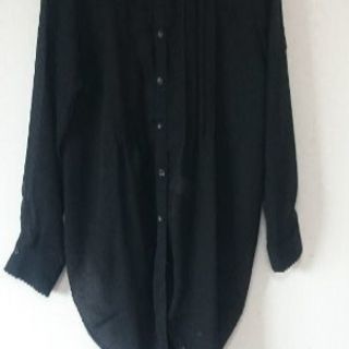 未使用☆blackシフォンロングブラウス☆の画像