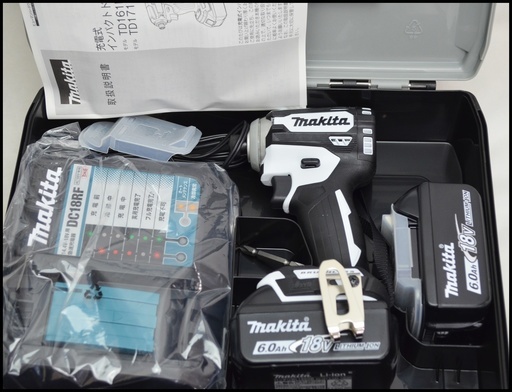 未使用 マキタ 18V 6.0Ah TD171DRGX (W) ホワイト インパクトドライバー 6Ah TD171DRGXW