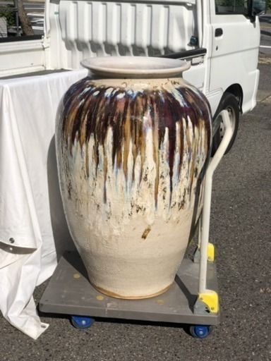 超巨大！！高さ92センチ 芸術的な壺 庭のインテリアに 中古