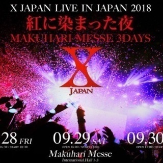 エックスジャパン ライブ 幕張メッセ 2枚ペア 先行予約当選枠