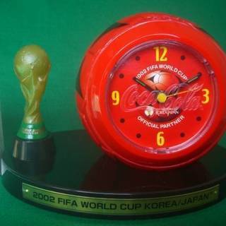 超レア＊コカコーラＦＩＦＡ２００２年　サツカーボール型クロツク（...