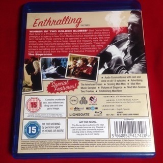 送料込Blu-ray 3枚組MADMEN SEASON ONE 英語版の画像