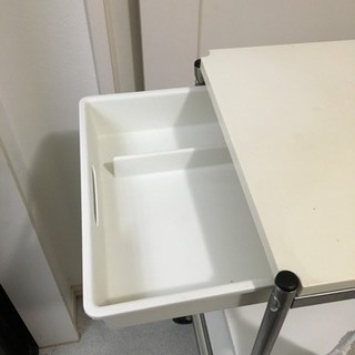 キッチンワゴン 【片側キャスター付きワゴン3段】の画像