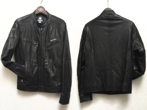 中古美品 DUCATI ブラックレザージャケット