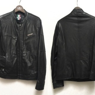中古美品 DUCATI ブラックレザージャケット
