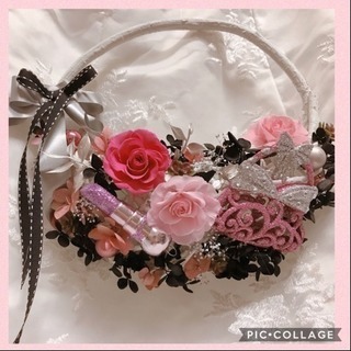 プリザーブドフラワーのクレッセントリース🎀